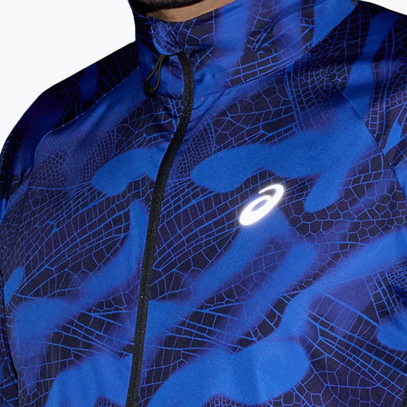 Pánská běžecká bunda ASICS Road Lite-Show Packable performance black/dark cobalt 7