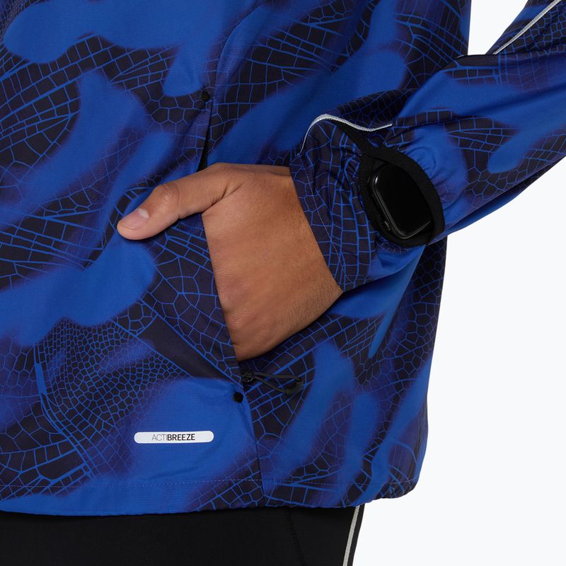 Pánská běžecká bunda ASICS Road Lite-Show Packable performance black/dark cobalt 8