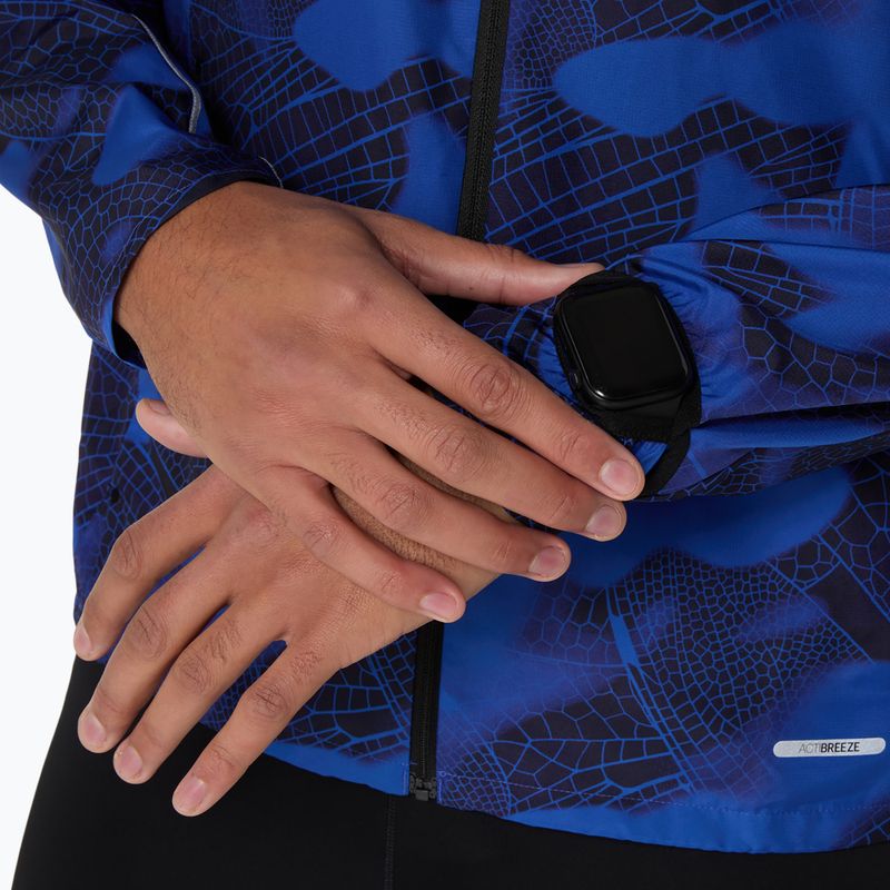 Pánská běžecká bunda ASICS Road Lite-Show Packable performance black/dark cobalt 9