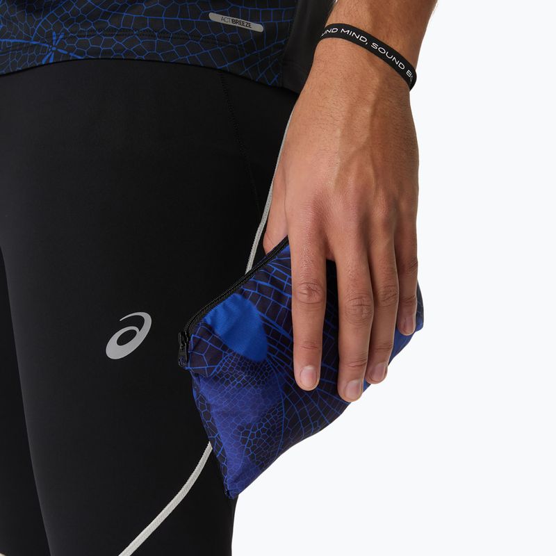 Pánská běžecká bunda ASICS Road Lite-Show Packable performance black/dark cobalt 11