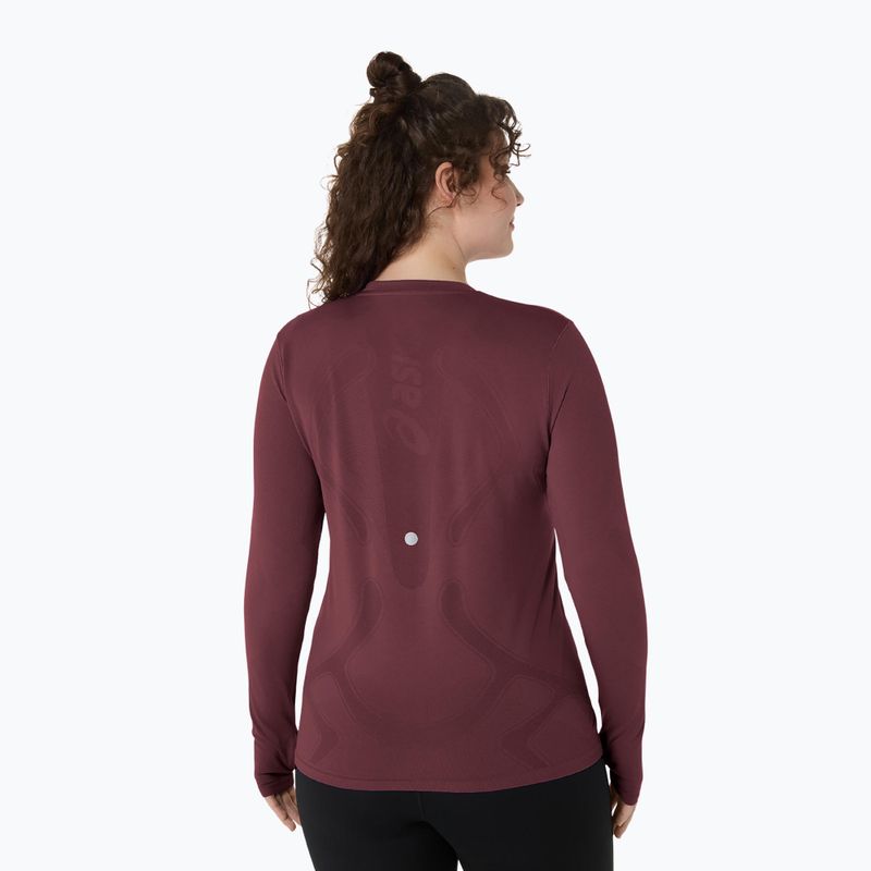 Dámské běžecké tričko Longsleeve ASICS Road Seamless LS dark currant/port royal  2