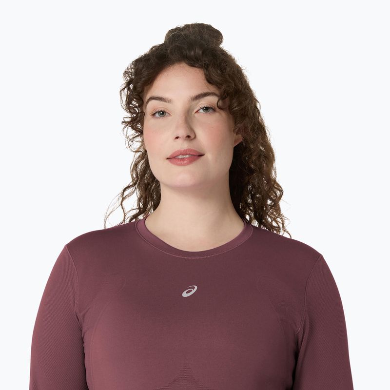 Dámské běžecké tričko Longsleeve ASICS Road Seamless LS dark currant/port royal  4