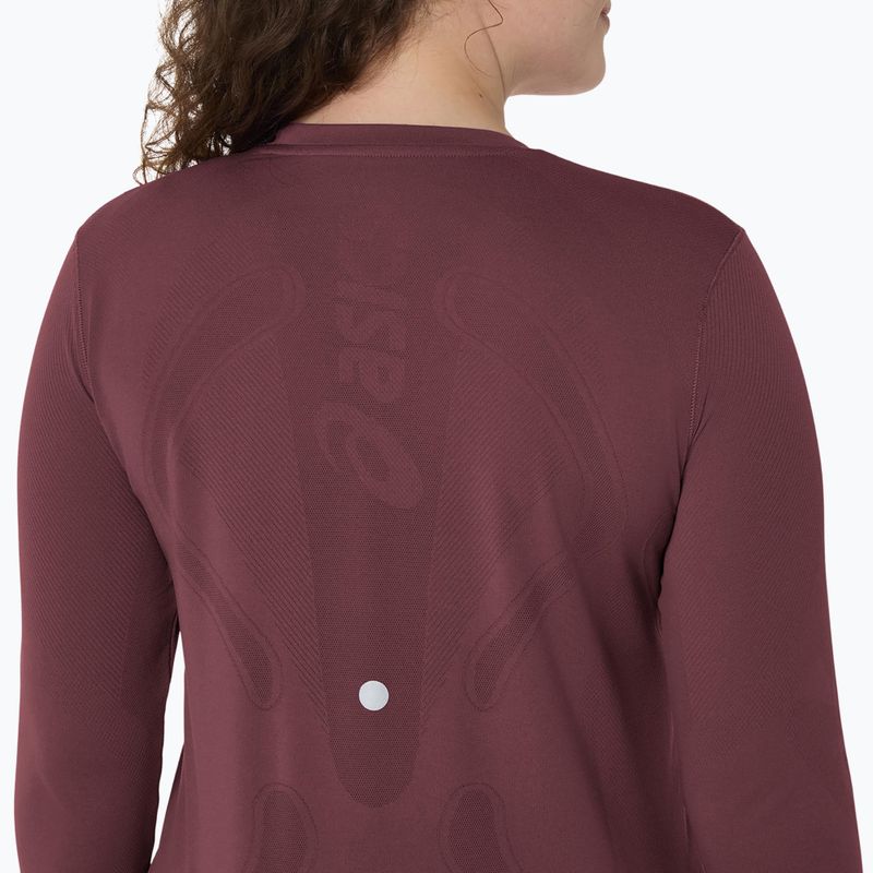 Dámské běžecké tričko Longsleeve ASICS Road Seamless LS dark currant/port royal  5