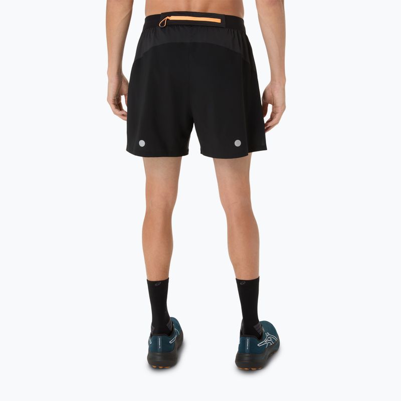 Pánské běžecké šortky ASICS Fujitrail All Over Print 5IN performance černé 3