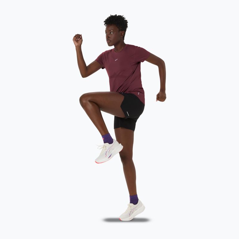 Dámské běžecké tričko ASICS Seamless dark currant/port royal 7