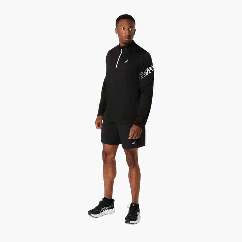 Pánské běžecké tričko Longsleeve Asics Icon LS 1/2 Zip performance black/cream 2