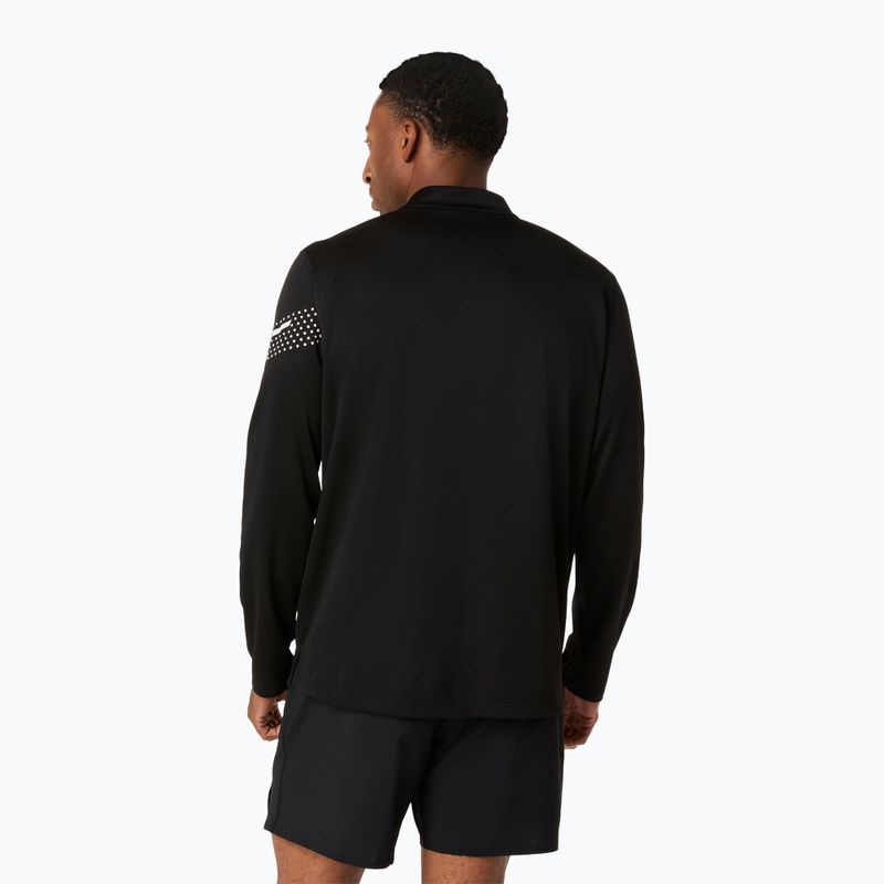 Pánské běžecké tričko Longsleeve Asics Icon LS 1/2 Zip performance black/cream 3