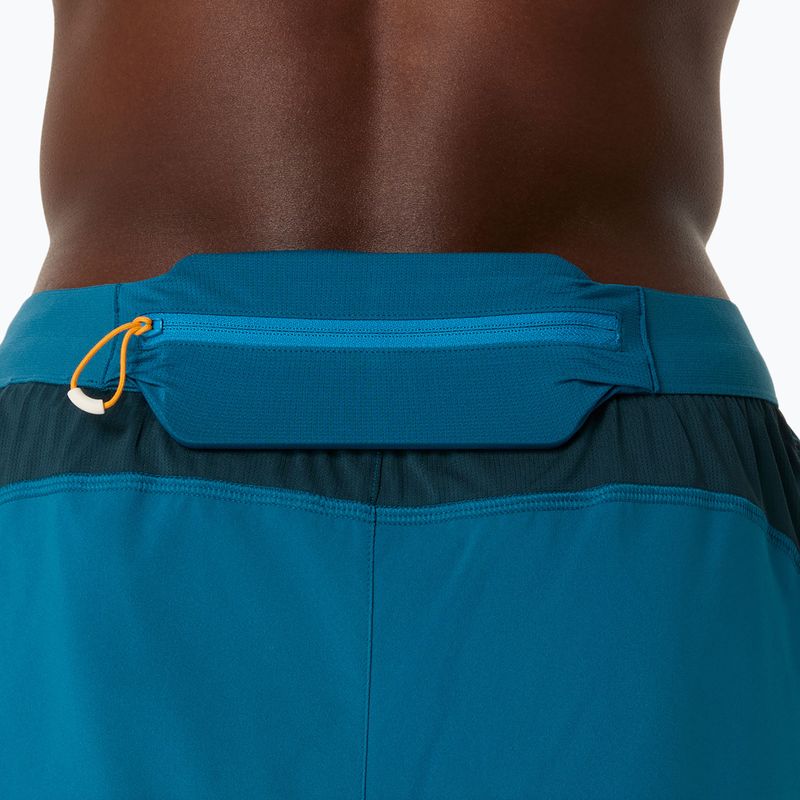 Pánské běžecké šortky ASICS Road 2N1 5IN tranquil teal/dark teal/yamabuki 8