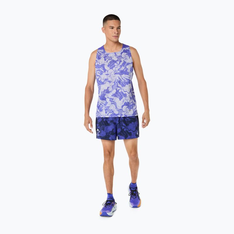 Pánské běžecké tričko ASICS Fujitrail Singlet cobalt burst/cream 2