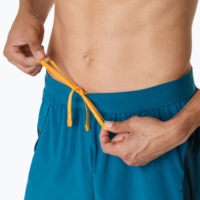 Pánské běžecké šortky ASICS Road 5IN tranquil teal/dark teal/yamabuki 7