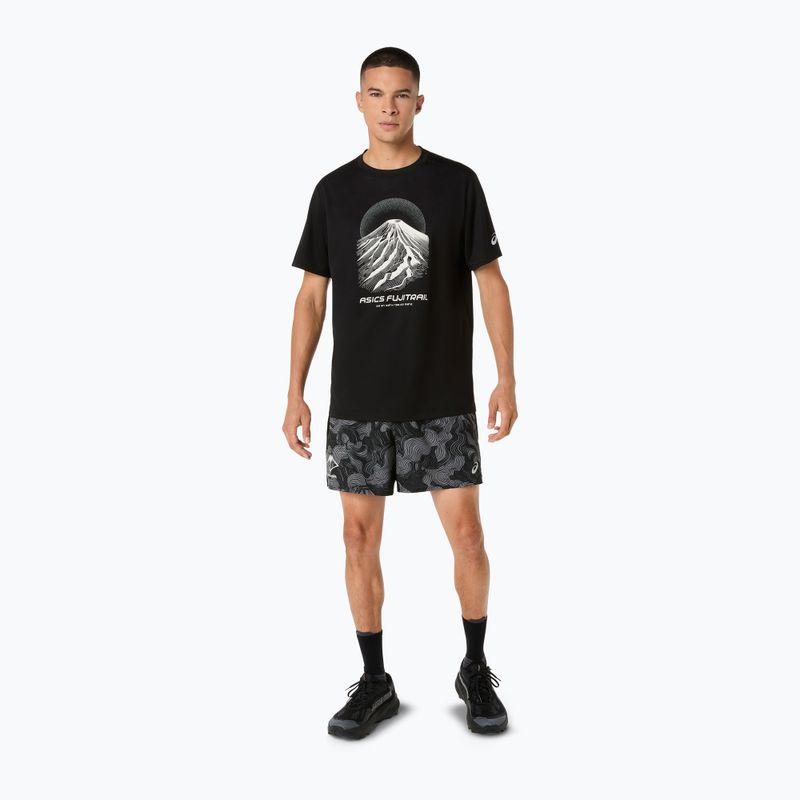 Pánské běžecké tričko Asics Fujitrail Logo Ss Top Performance Black/Cream/Carbon 2