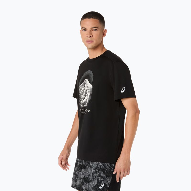 Pánské běžecké tričko Asics Fujitrail Logo Ss Top Performance Black/Cream/Carbon 4