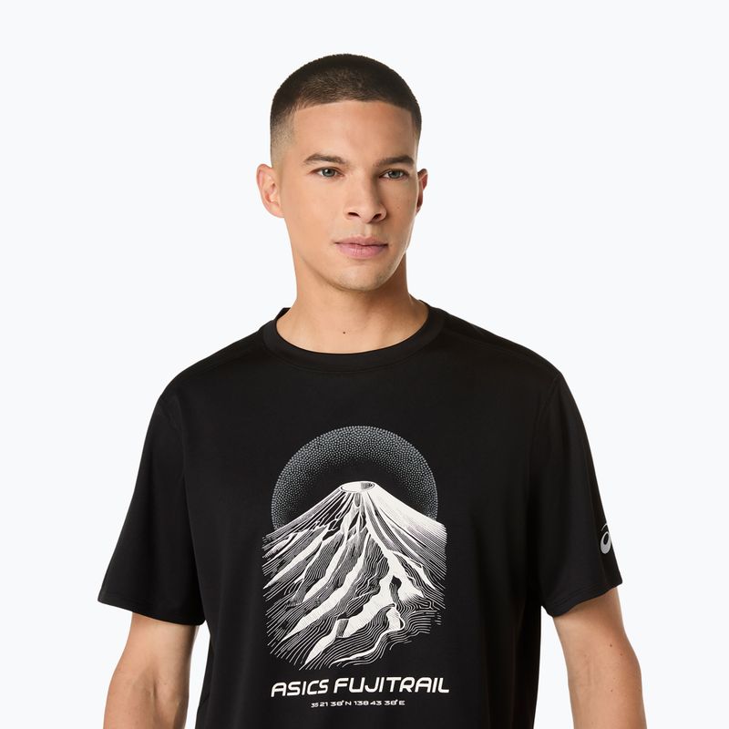 Pánské běžecké tričko Asics Fujitrail Logo Ss Top Performance Black/Cream/Carbon 5