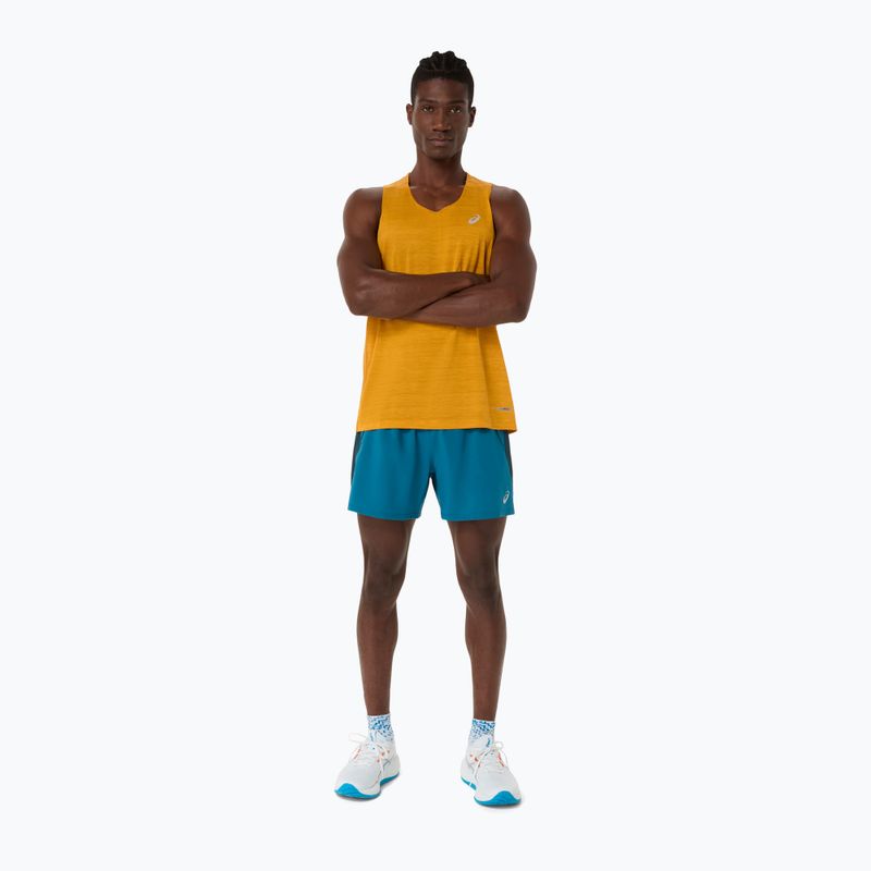 Pánské běžecké tílko ASICS Road Singlet yellow 2