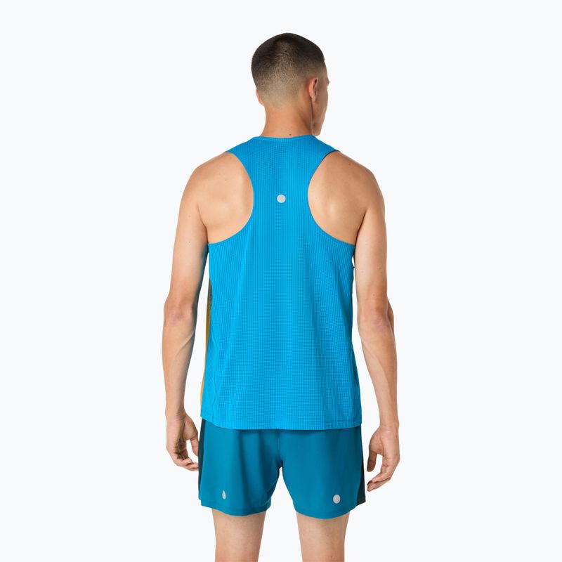 Pánské běžecké tílko ASICS Road Fade Singlet aegean blue/yamabuki 3