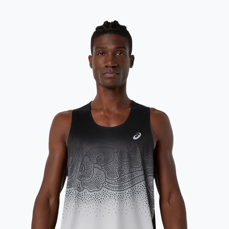 Pánské běžecké tílko ASICS Road Fade Singlet performance black/cream 4