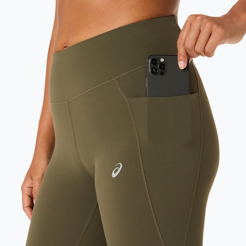 Dámské běžecké legíny ASICS Nagino Run Adjustable Tight dark olive 5