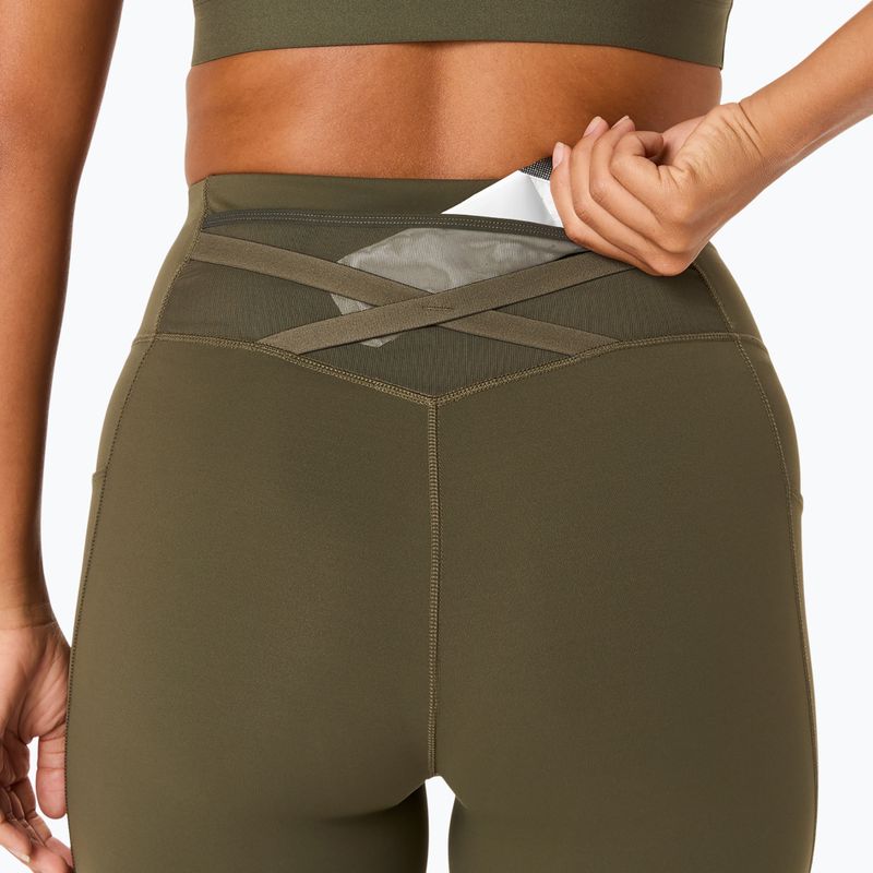 Dámské běžecké legíny ASICS Nagino Run Adjustable Tight dark olive 6