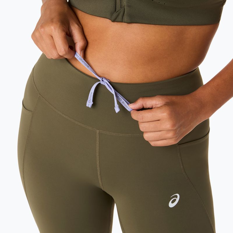 Dámské běžecké legíny ASICS Nagino Run Adjustable Tight dark olive 7