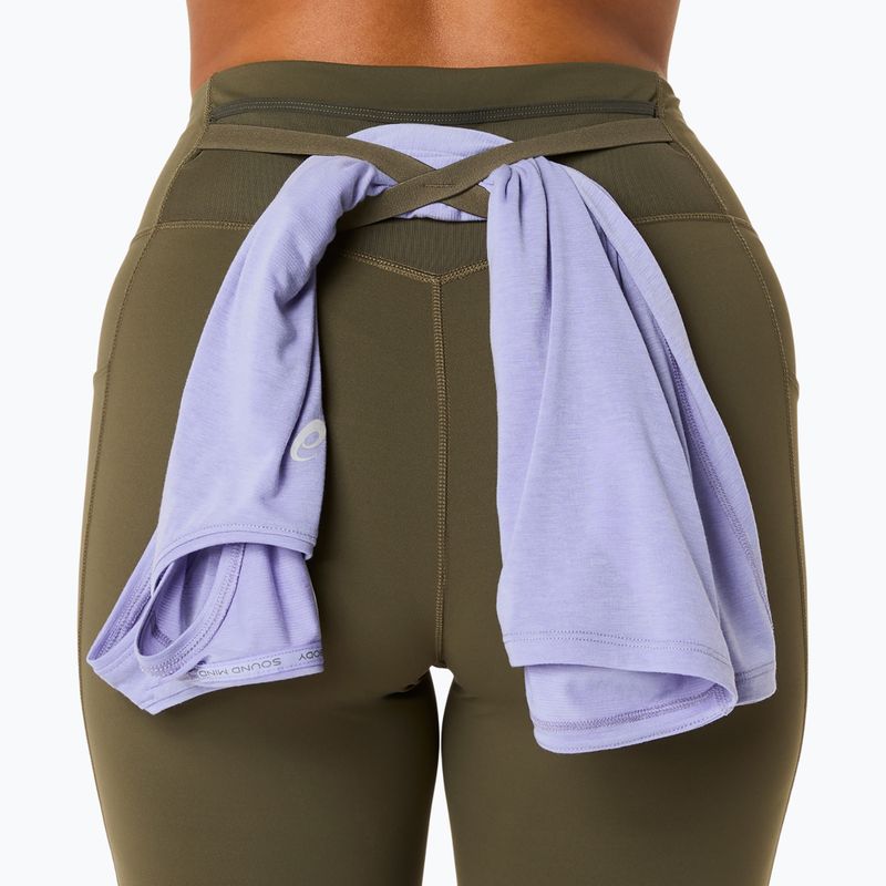 Dámské běžecké legíny ASICS Nagino Run Adjustable Tight dark olive 8