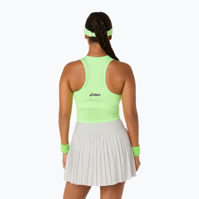 Dámské tenisové tričko ASICS Match Jaquard Crop Top W illuminate green 3