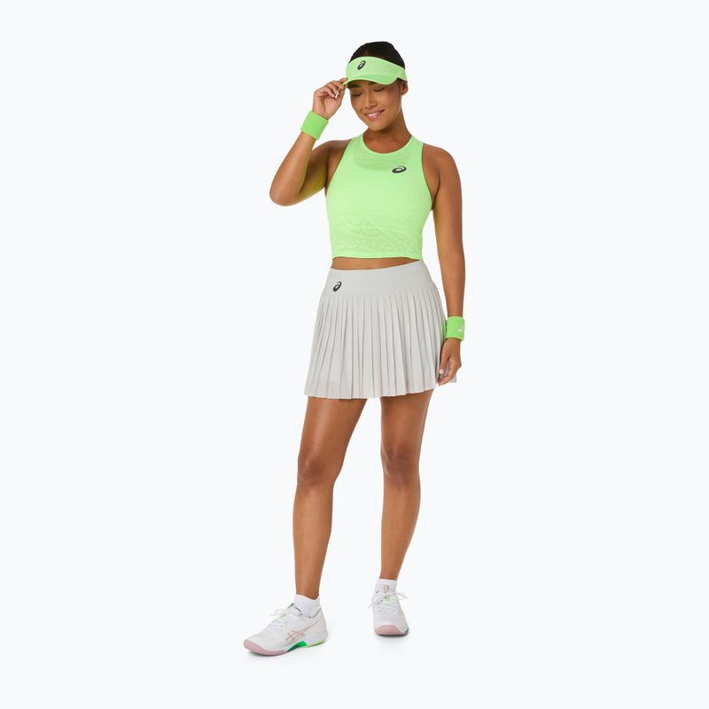 Dámské tenisové tričko ASICS Match Jaquard Crop Top W illuminate green 4