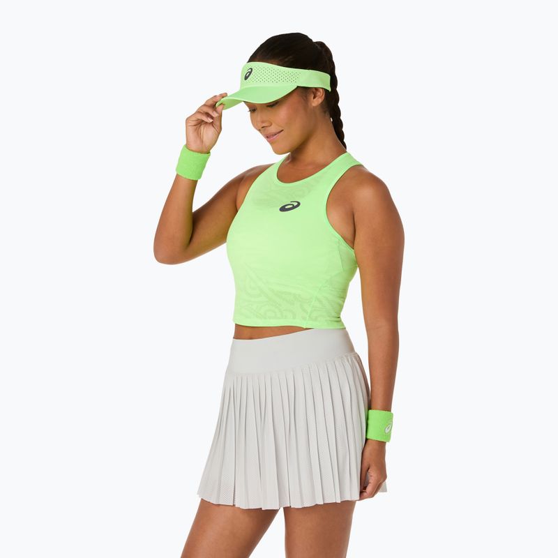 Dámské tenisové tričko ASICS Match Jaquard Crop Top W illuminate green 5
