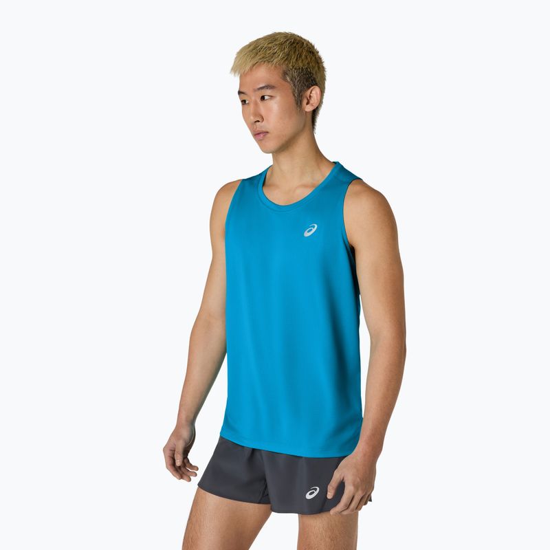 Pánské běžecké tričko ASICS Core Singlet Aegean Blue 4