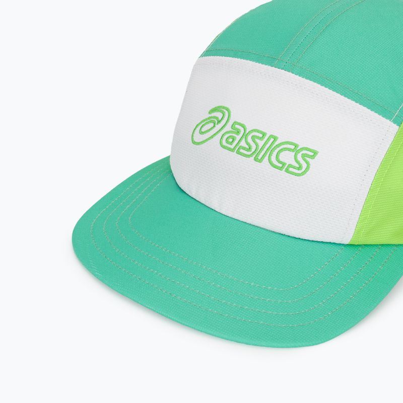Kšiltovka ASICS Performance Running 5 panel aurora green/cream 3