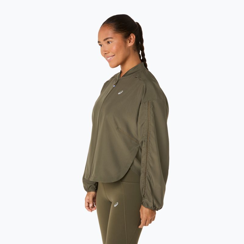 Dámská běžecká bunda ASICS Nagino Run Adjustable dark olive 4