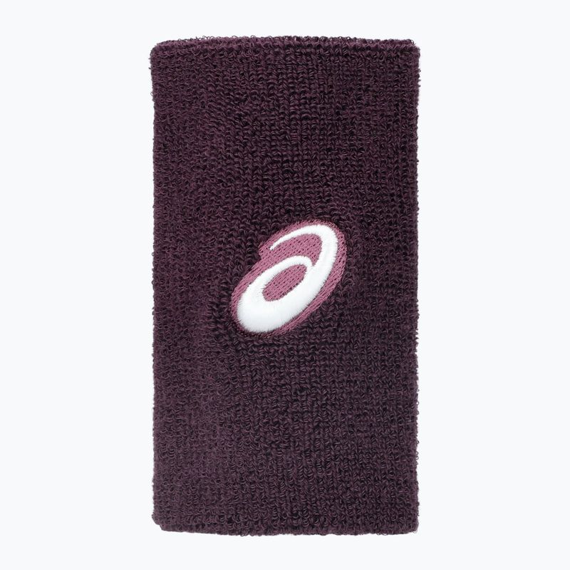 Náramky z froté na zápěstí ASICS Wrist Band Long 2 pcs. dark aubergine
