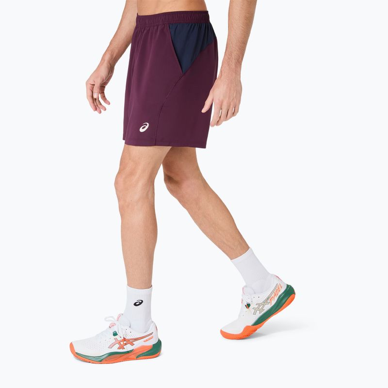 Pánské tenisové šortky ASICS Padel Court 7IN dark aubergine 4