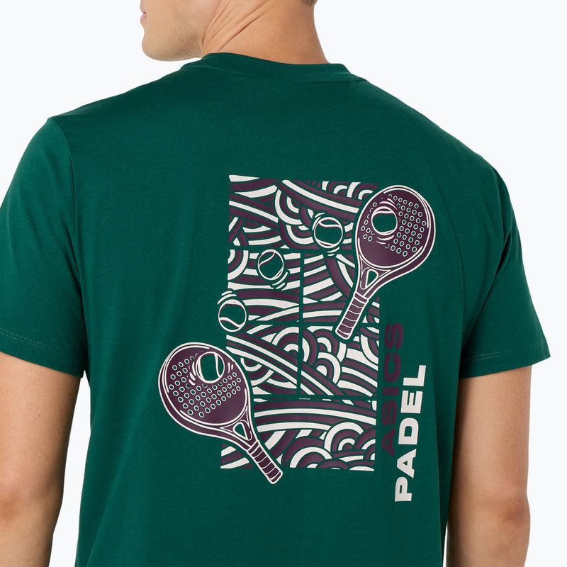 Pánské tenisové tričko ASICS Padel Court Graphic jewel green 6