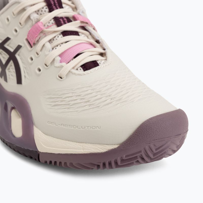 Dámské tenisové boty ASICS Gel-Resolution X Clay soft oat/dark aubergine 7