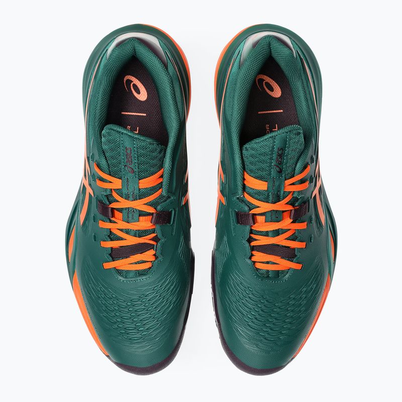 Pánské boty na padel Asics Gel-Resolution X Padel Jewel Green/Energy Orange 4