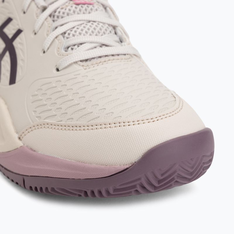 Dětské tenisové boty ASICS Gel-Resolution X GS Clay soft oat/dark aubergine 7