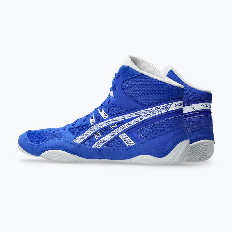 Zápasnické boty ASICS Snapdown 4 neon blue/white 4