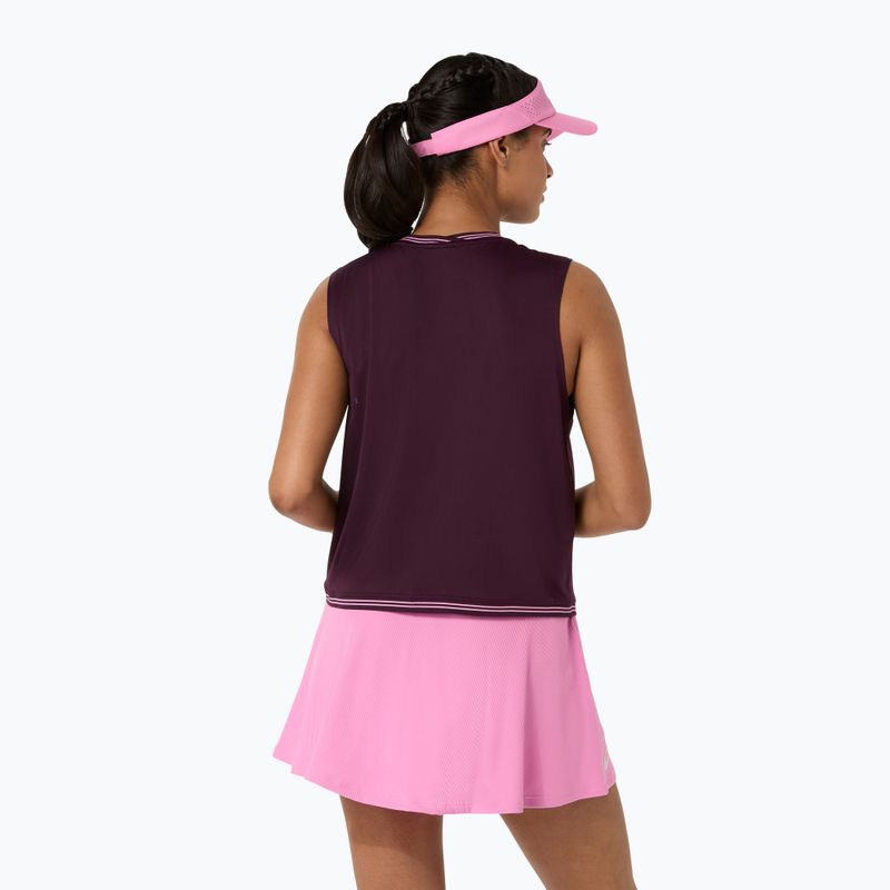 Dámské tenisové tričko ASICS Game Sleeveless Top W dark aubergine 3