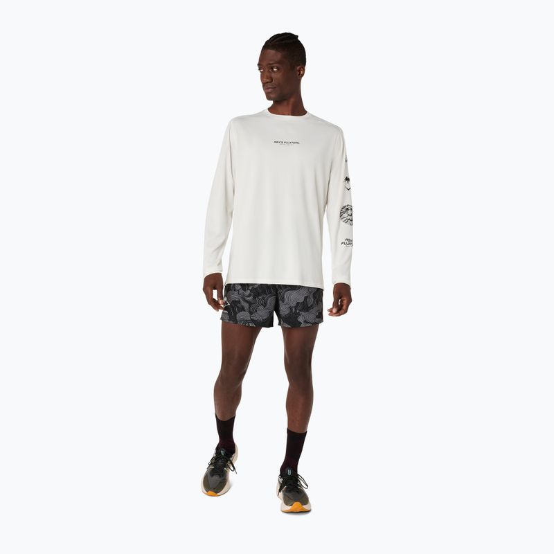 Pánské běžecké tričko Longsleeve Asics Fujitrail Logo Ls Top Cream 2