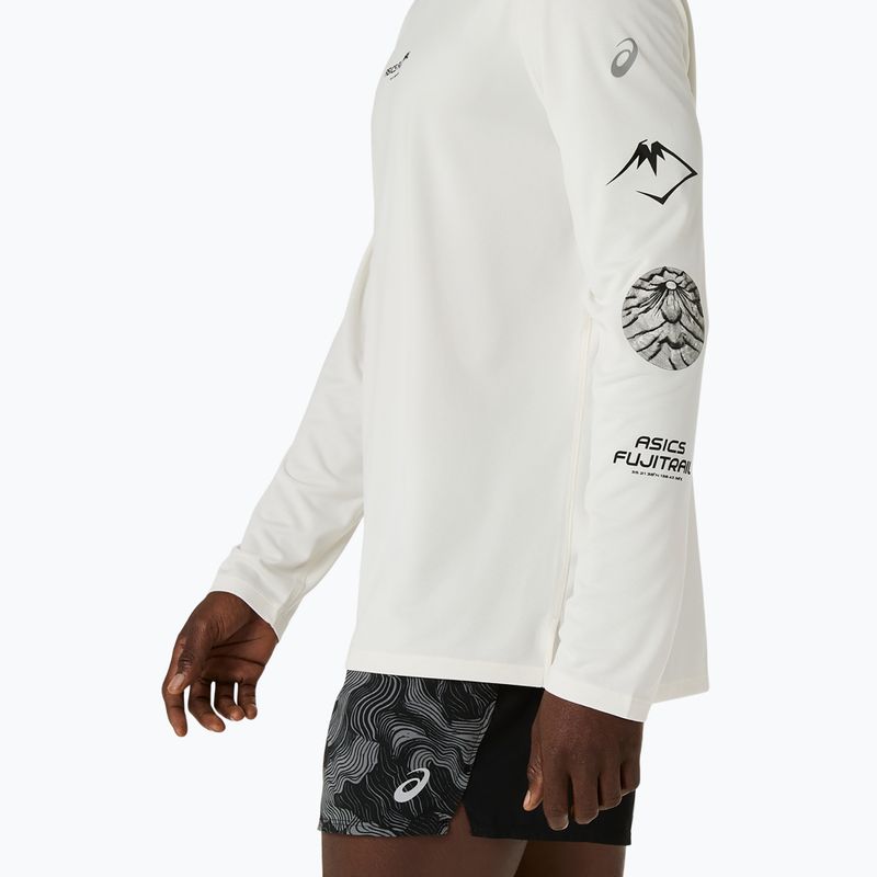 Pánské běžecké tričko Longsleeve Asics Fujitrail Logo Ls Top Cream 6