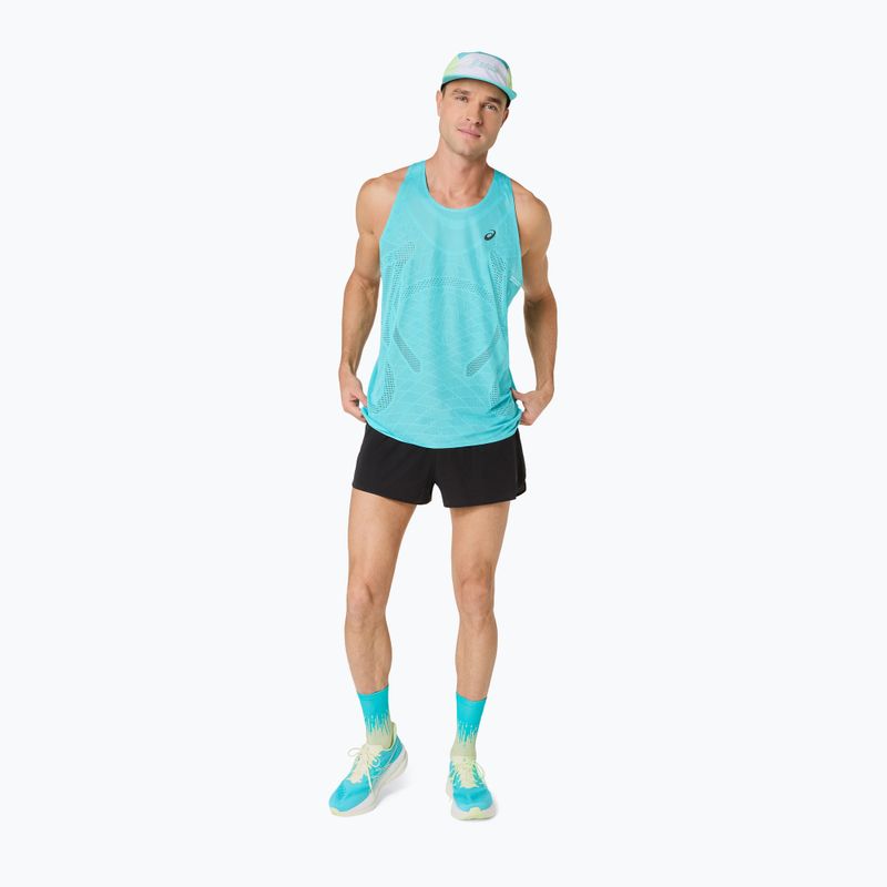 Pánská běžecká tričko ASICS Metarun Singlet energy aqua 2