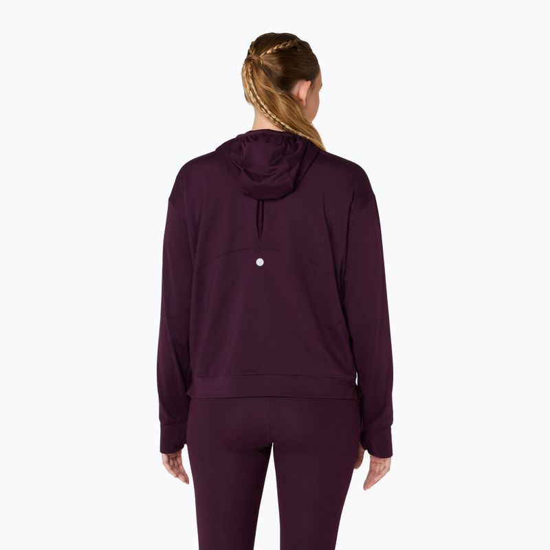 Dámská běžecká mikina ASICS Nagino Run Winter Hoodie dark aubergine 3