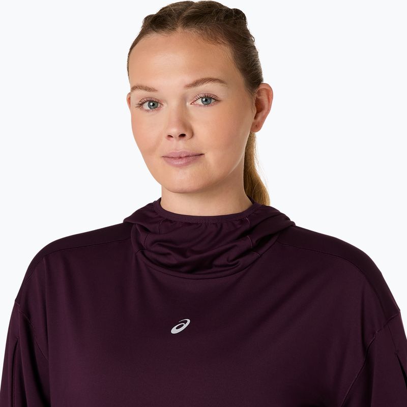 Dámská běžecká mikina ASICS Nagino Run Winter Hoodie dark aubergine 5
