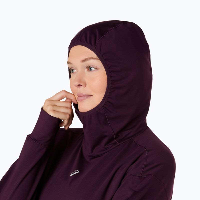 Dámská běžecká mikina ASICS Nagino Run Winter Hoodie dark aubergine 6