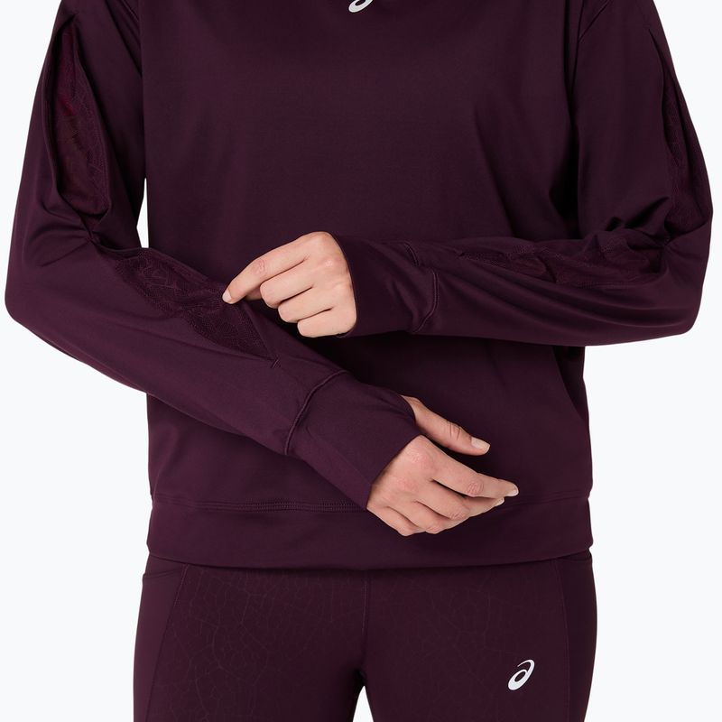 Dámská běžecká mikina ASICS Nagino Run Winter Hoodie dark aubergine 9