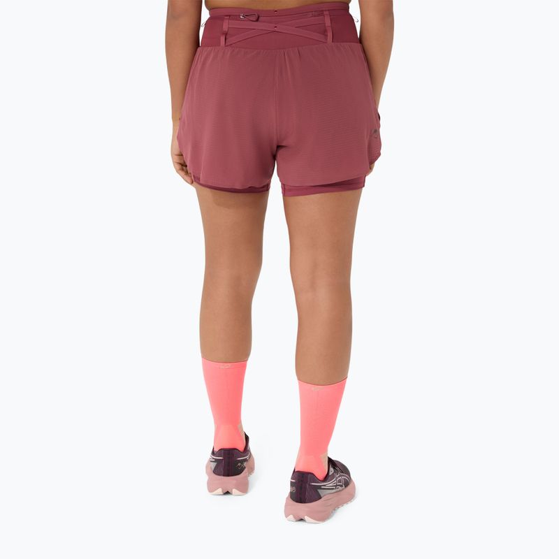 Dámské běžecké šortky ASICS Fujitrail Elite brisket red 3