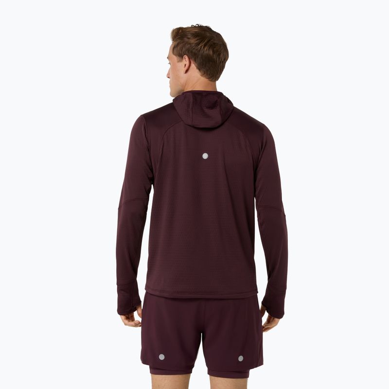 Pánská běžecká mikina ASICS Road Winter Ls Hoodie dark currant 3