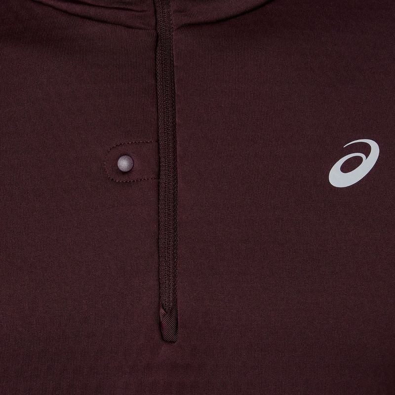 Pánská běžecká mikina ASICS Road Winter Ls Hoodie dark currant 8