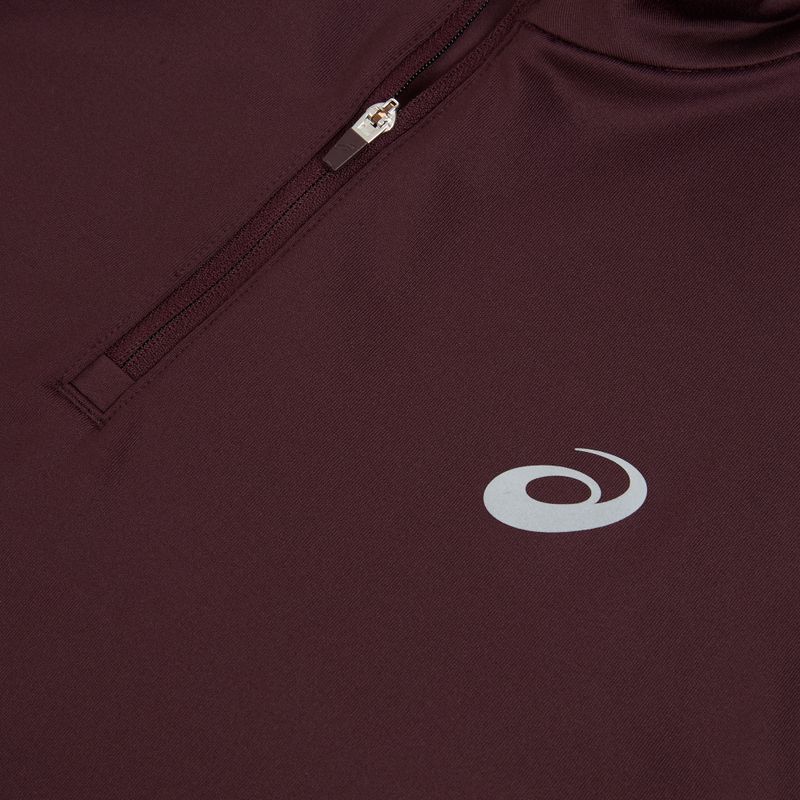 Pánská běžecká mikina ASICS Core Ls 1/2 Zip Winter Top dark currant 3