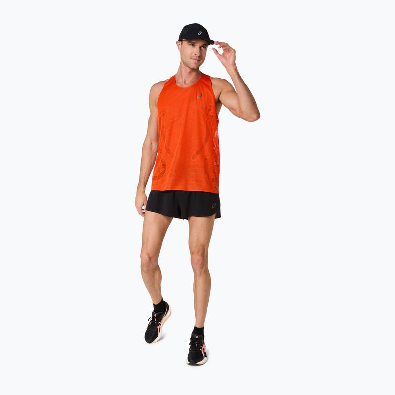 Pánská běžecká tričko ASICS Metarun Singlet cherry tomato 2
